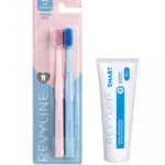 Зубные щетки Revyline SM6000 DUO (розовая и голубая) и зубная паста